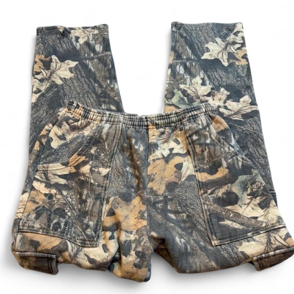 Vintage Y2K Jerzees outdoors camouflage punk grunge wide‎ leg sweatpants medium
